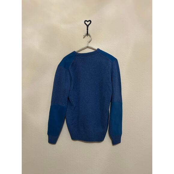Beretta Wool Sweater Mens Size Small Blue Knit Pullover Jumper Made in Italy - Picture 9 of 12